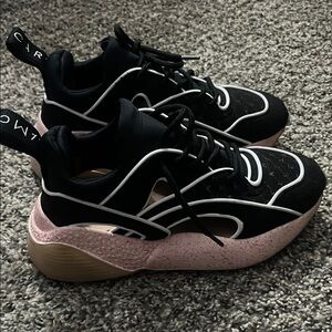 Stella McCartney Black and Pink Sneakers